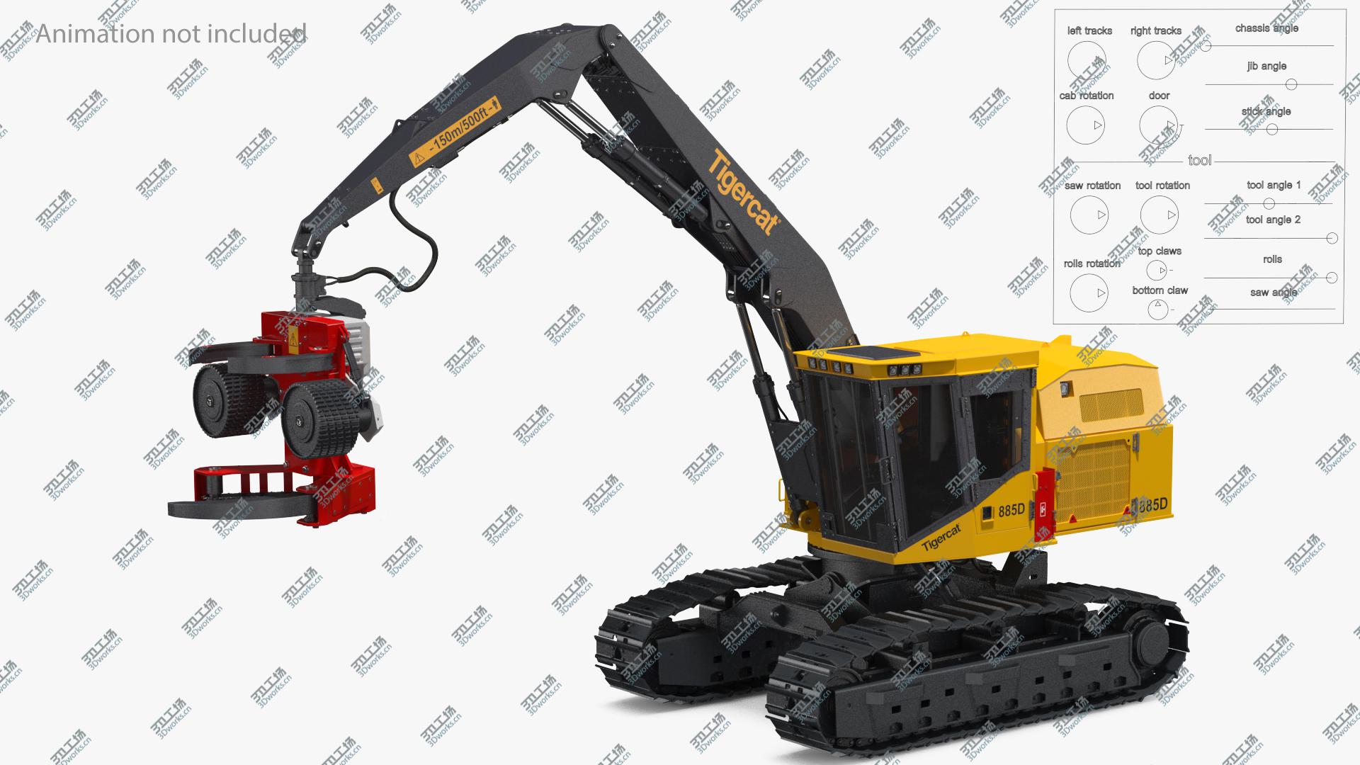 images/goods_img/20210313/Tigercat 855D Tracked Harvester Rigged 3D model/4.jpg